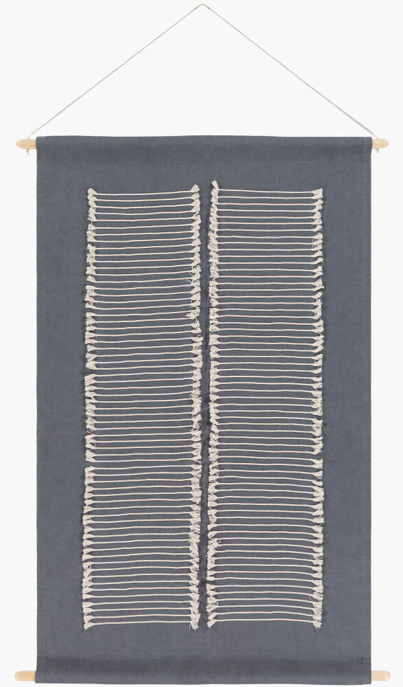 Savion Wall Hanging — Charcoal/Ivory