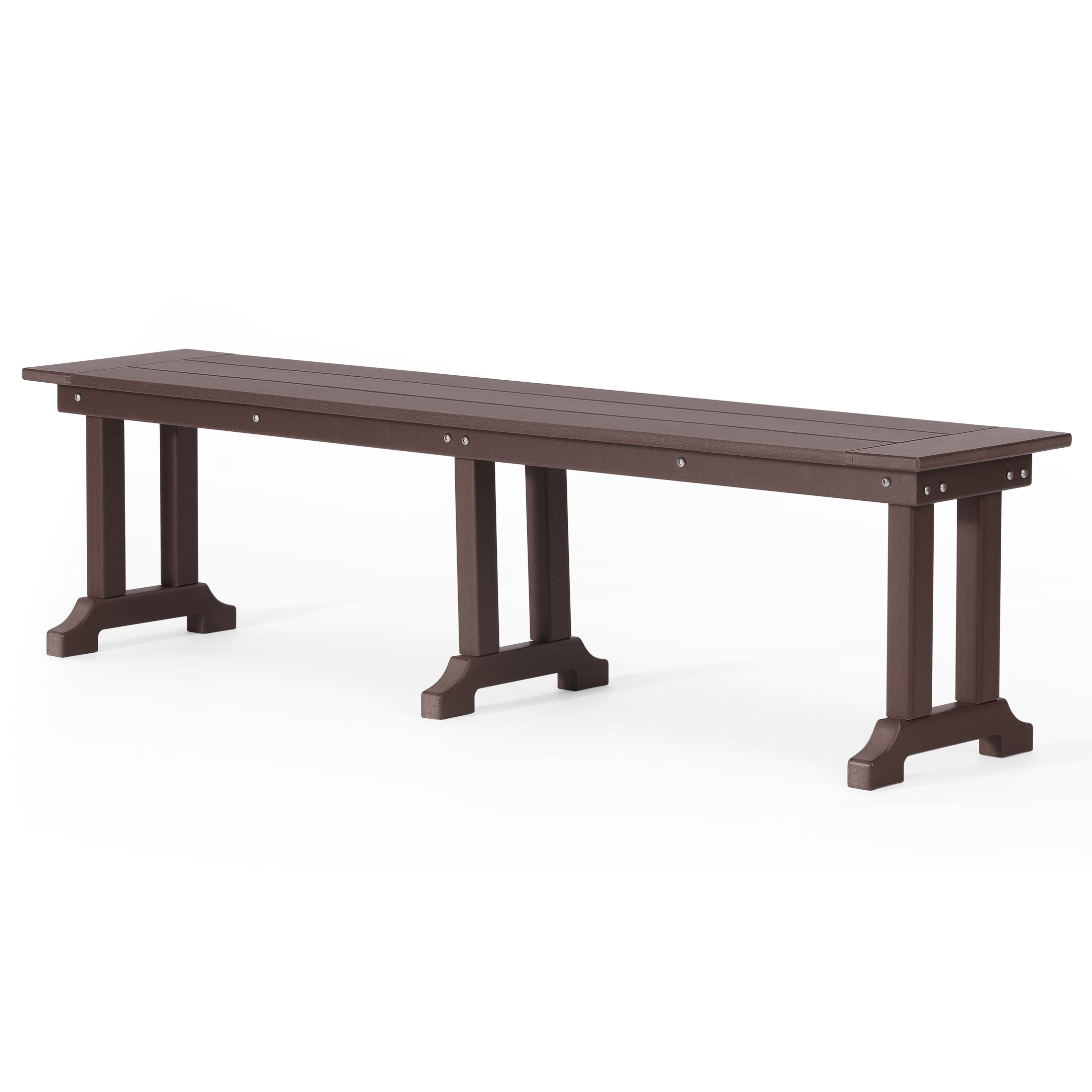 Tuscany All-Weather Outdoor 65" Trestle Dining Bench Seahawk Designs Patio Benches