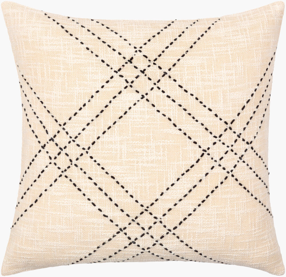 Sunnyvale Accent Pillow — Black/Cream