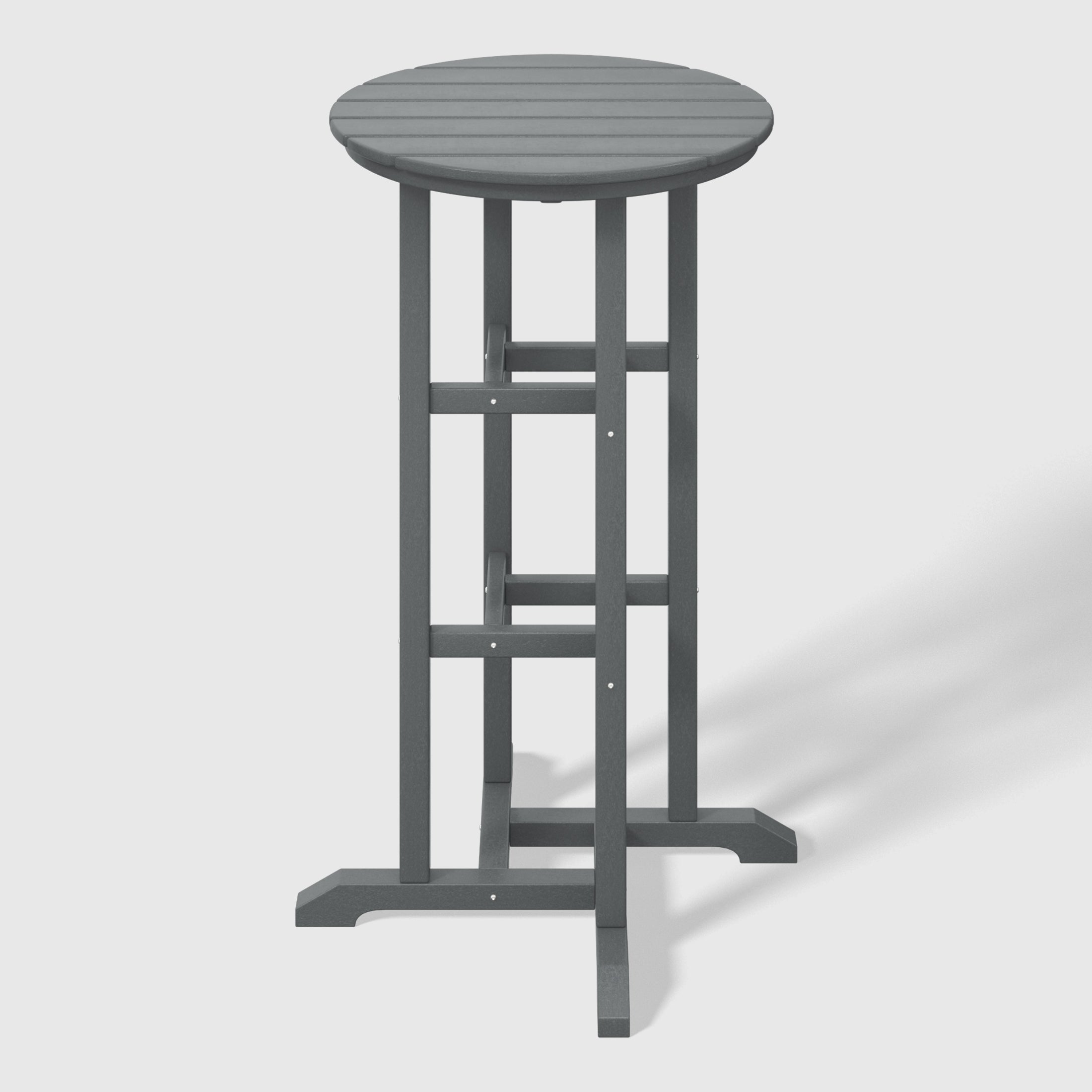 Stockholm All-Weather Outdoor Round Bar Bistro Table (42" Height) Gray Seahawk Designs Patio Bar Tables