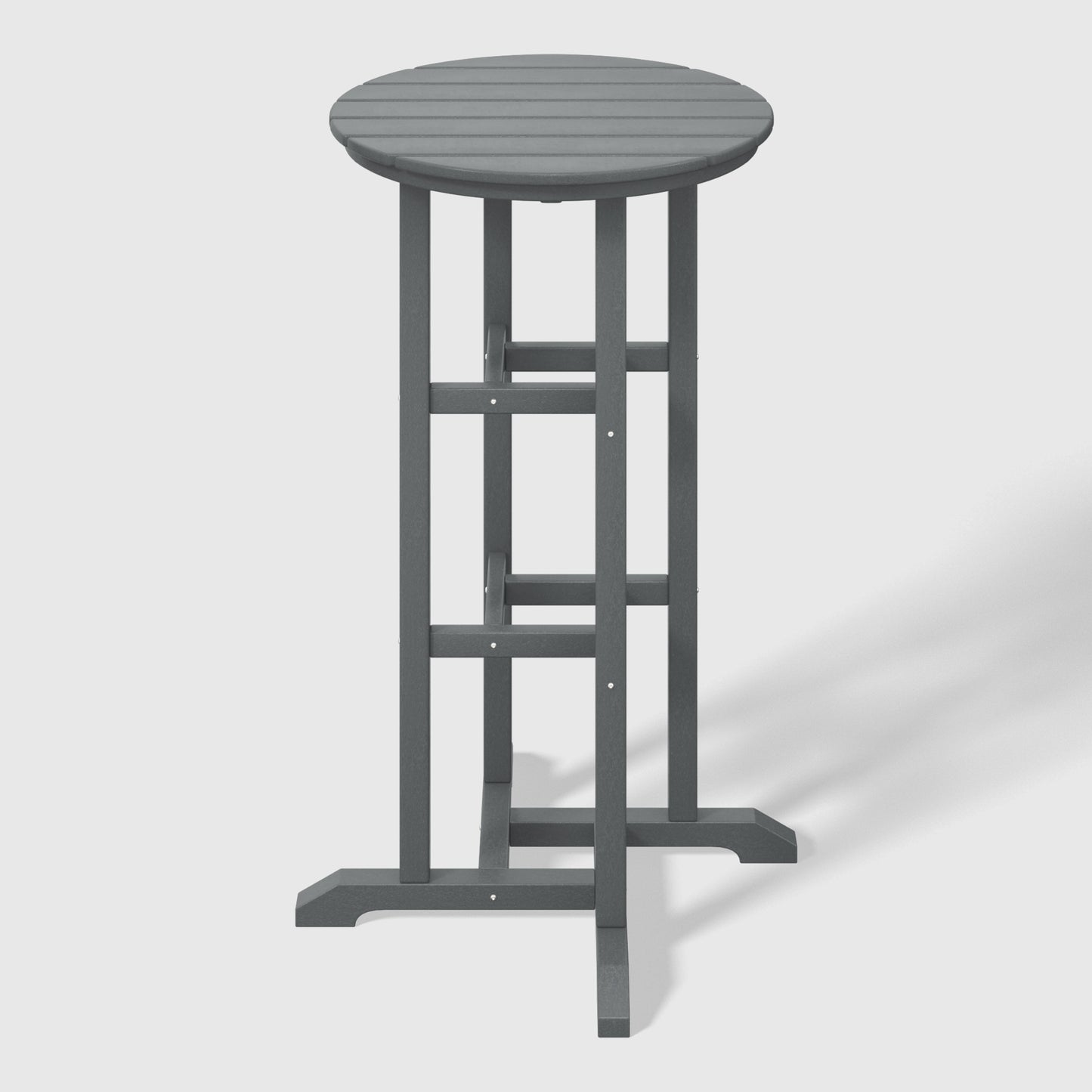 Stockholm All-Weather Outdoor Round Bar Bistro Table (42" Height) Gray Seahawk Designs Patio Bar Tables