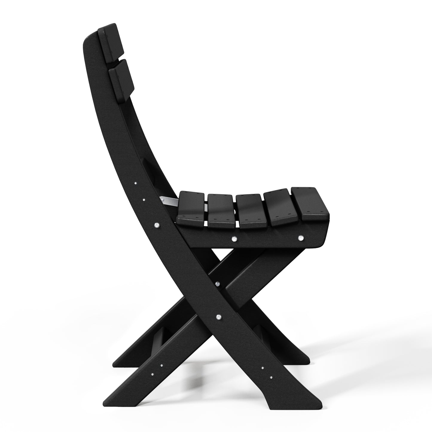 Aarhus All-Weather Outdoor Patio Folding Dining Chair Black Seahawk Designs Patio Dining Chairs