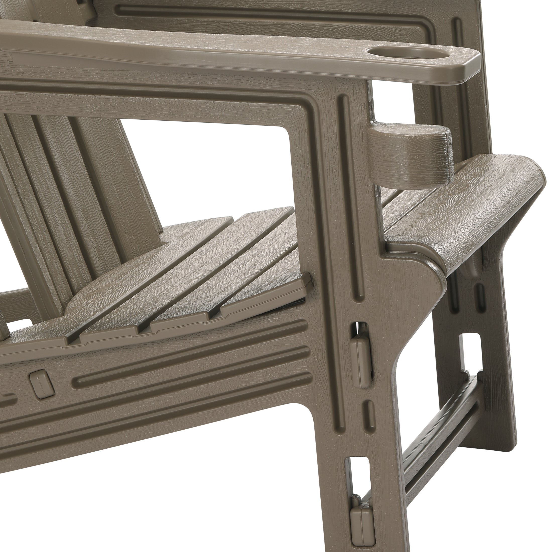 Set of Snap'n Lock Adirondack Chairs with Connecting Wedge Table (No Tools or Hardware) Seahawk Designs Adirondack Chairs