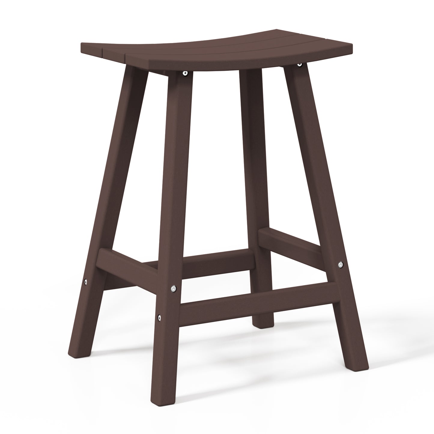 Stockholm All-Weather Outdoor Saddle Counter Stool (24" Height) Dark Green Seahawk Designs Patio Bar & Counter Stools