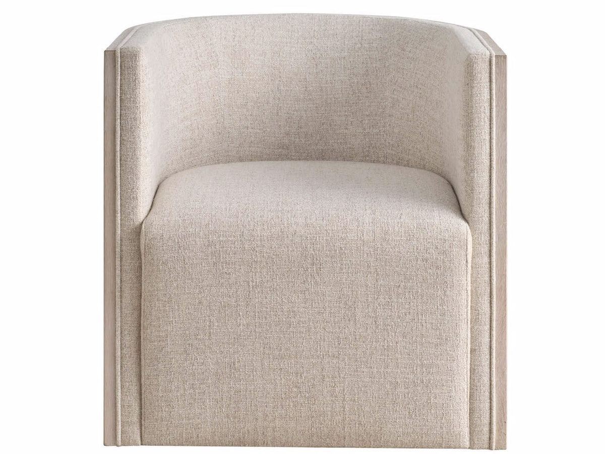 Universal Furniture Avaline Tanner Swivel Chair — Monique Linen — White Oak — Avaline Collection