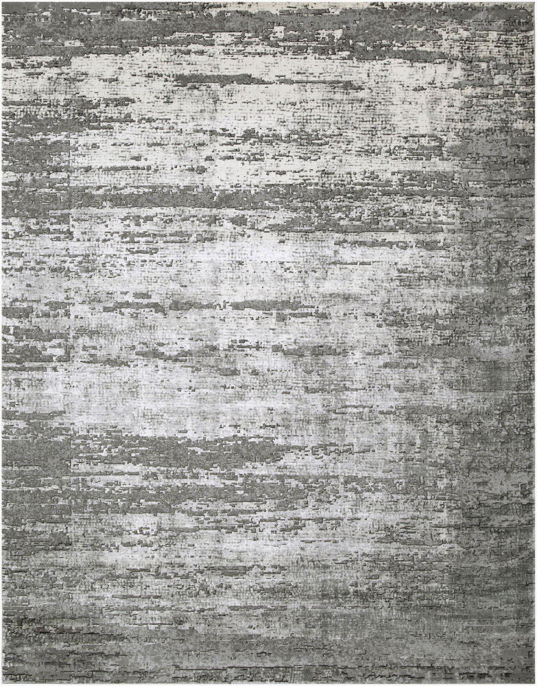 Tibetan Machine Woven Rug — Charcoal/Medium Gray