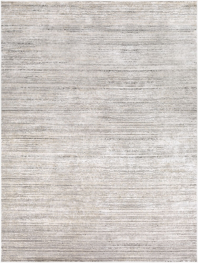 Tibetan Machine Woven Rug — Charcoal/Ivory