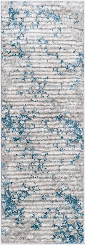 Tibetan Machine Woven Rug — Dark Blue/Gray
