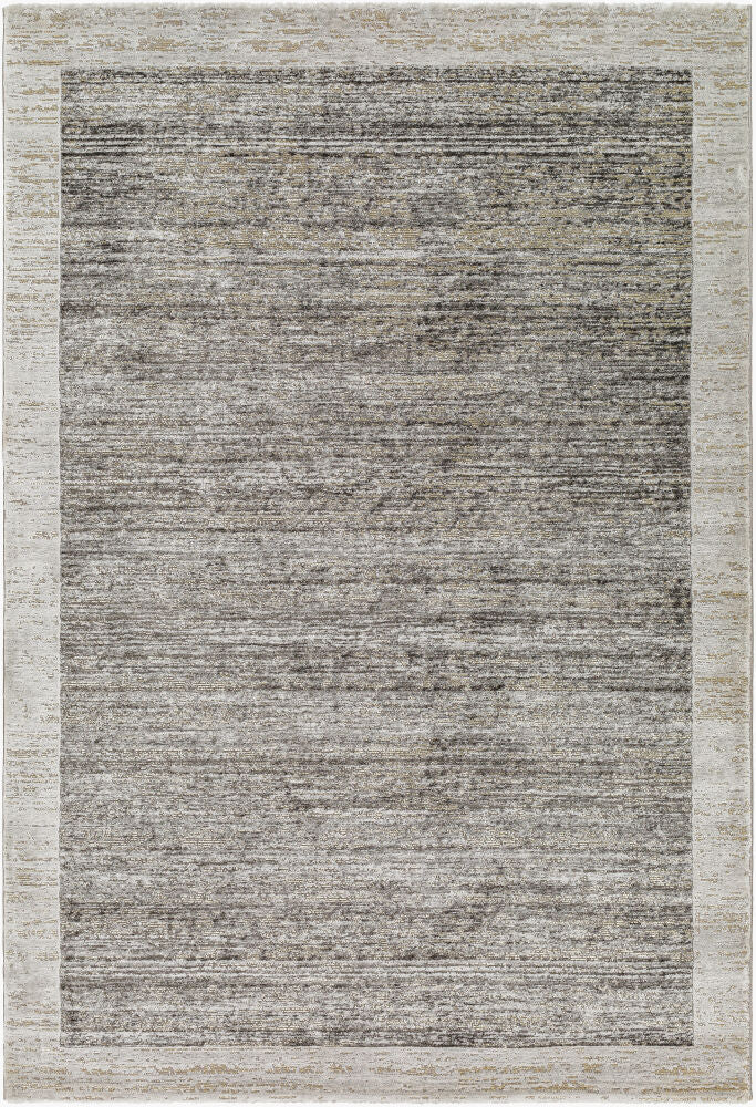 Tibetan Machine Woven Rug — Black/Charcoal