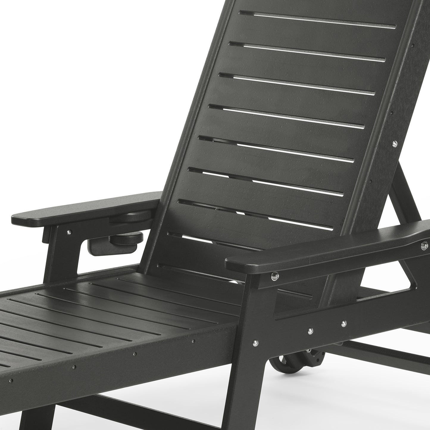 Santa Barbara Reclining Chaise Lounge with Cup Holder and Wheels Seahawk Designs Patio Chaise Lounges