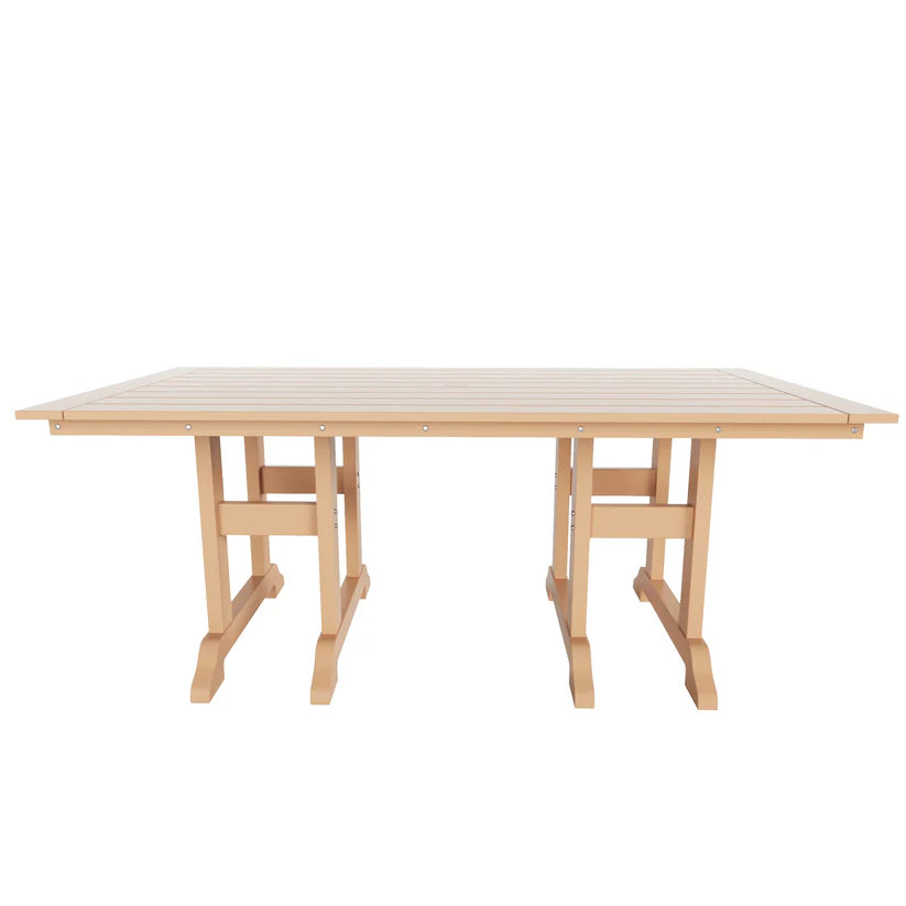 Tuscany All-Weather Outdoor Rectangular Dining Table (71" x 37" Top) Teak Seahawk Designs Patio Dining Tables