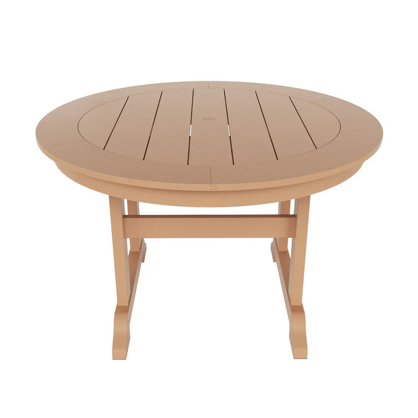 Tuscany All-Weather Outdoor Round Dining Table (47" Top) Teak Seahawk Designs Patio Dining Tables
