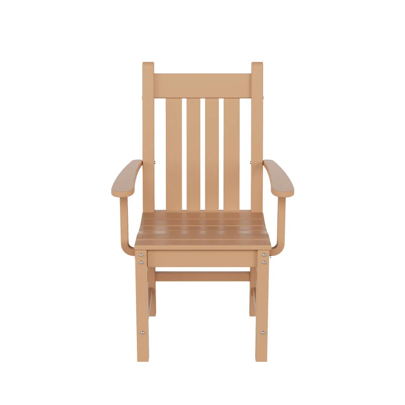 Tuscany All-Weather Outdoor Patio Dining Arm Chair Teak Seahawk Designs Patio Dining Chairs