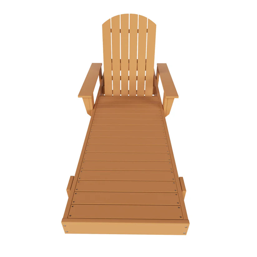 Westport Classic All-Weather Outdoor Adirondack Reclining Sun Lounger With Arms Rests Teak Seahawk Designs Patio Chaise Lounges