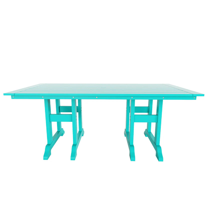 Tuscany All-Weather Outdoor Rectangular Dining Table (71" x 37" Top) Turquoise Seahawk Designs Patio Dining Tables