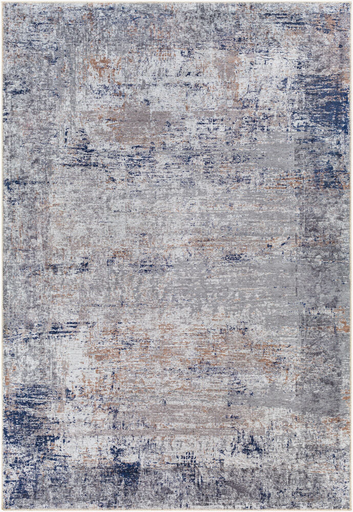 Tahmis Machine Woven Rug — Charcoal/Dark Blue