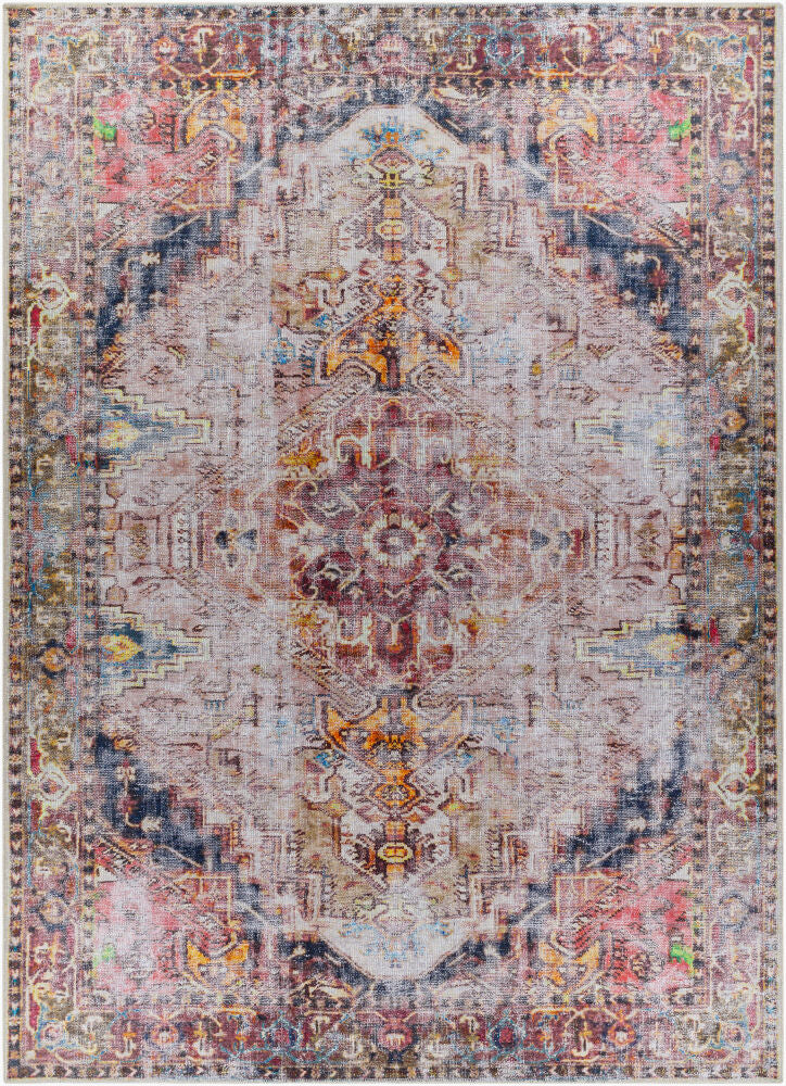Tahmis Machine Woven Rug — Aqua/Beige