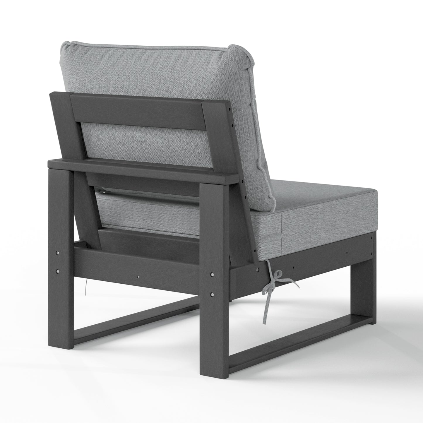 Signature All-Weather Outdoor Modular Deep Seating Cushioned Side Chair (Center Sectional Seat) Seahawk Designs Patio Chairs
