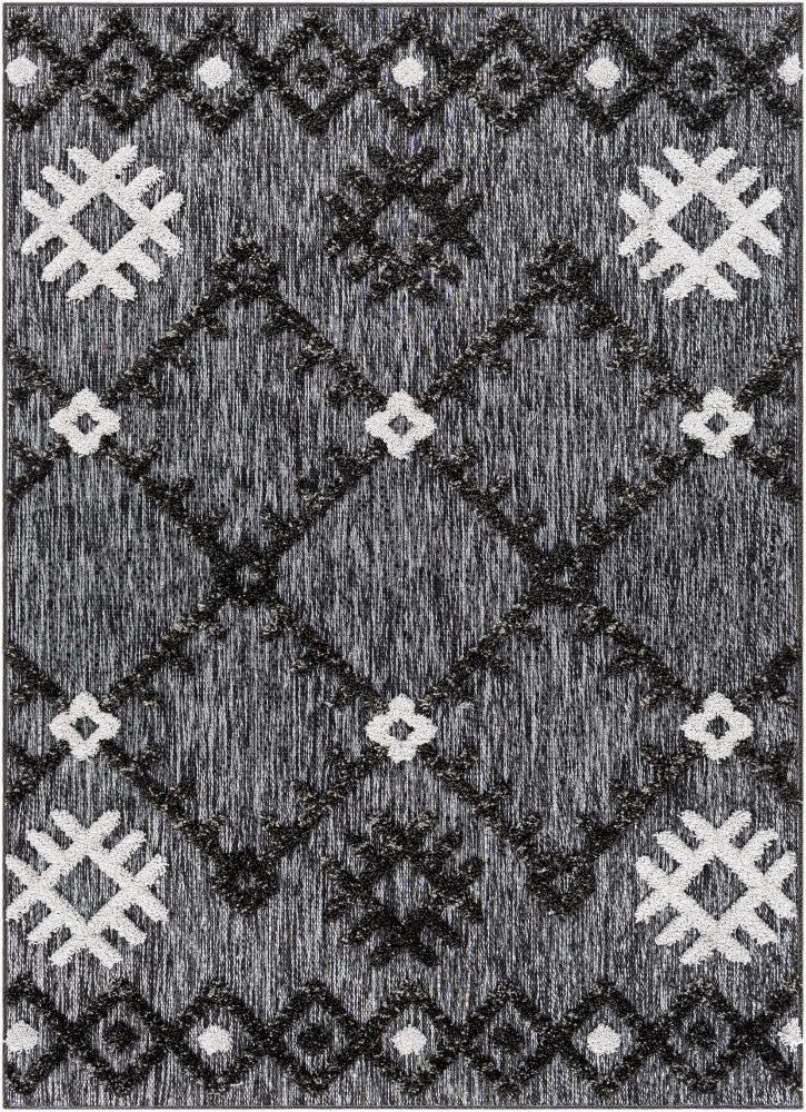 Toledo Machine Woven Rug — Black/Gray