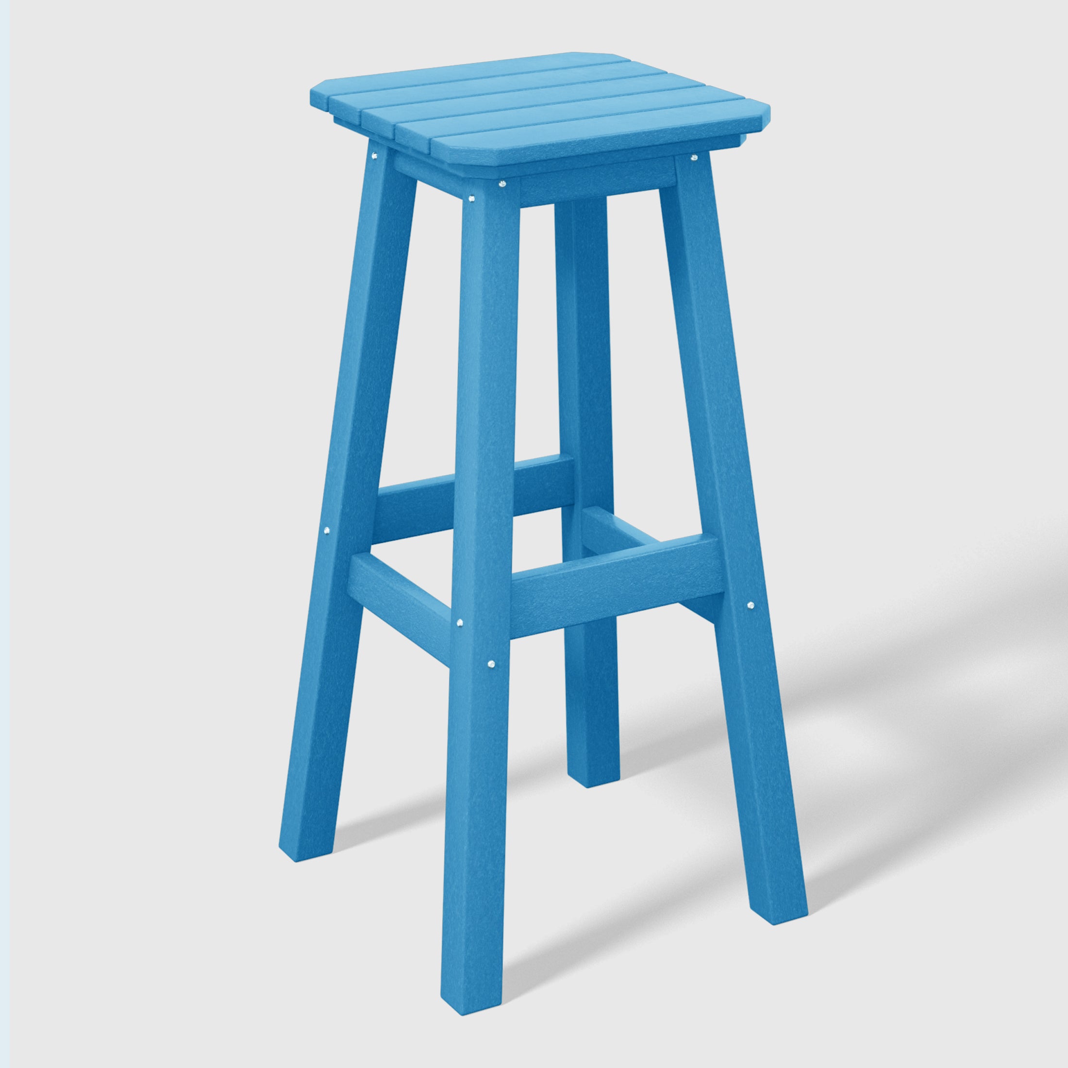 Stockholm All-Weather Outdoor Square Bar Stool (29" Height) Pacific Blue Seahawk Designs Patio Bar & Counter Stools