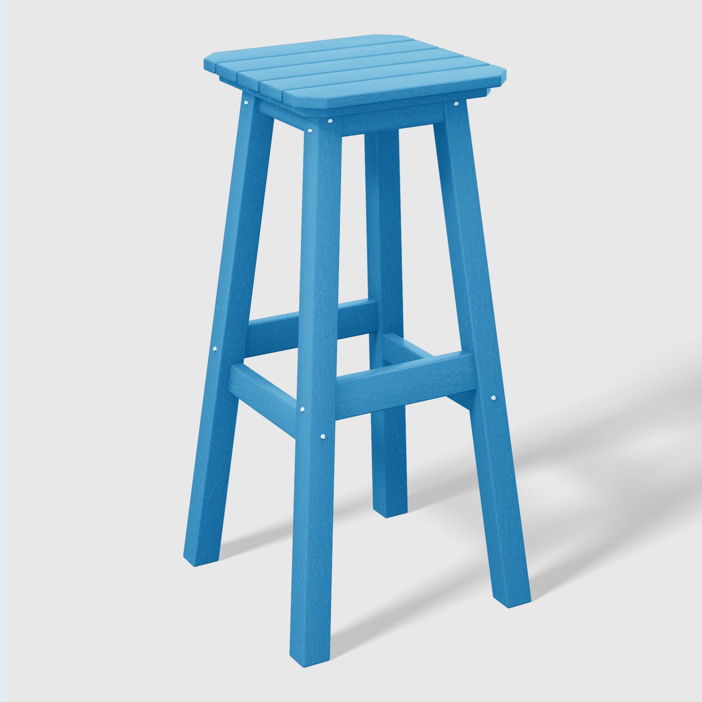 Stockholm All-Weather Outdoor Square Bar Stool (29" Height) Pacific Blue Seahawk Designs Patio Bar & Counter Stools