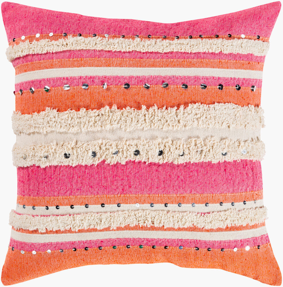 Temara Accent Pillow — Beige/Orange