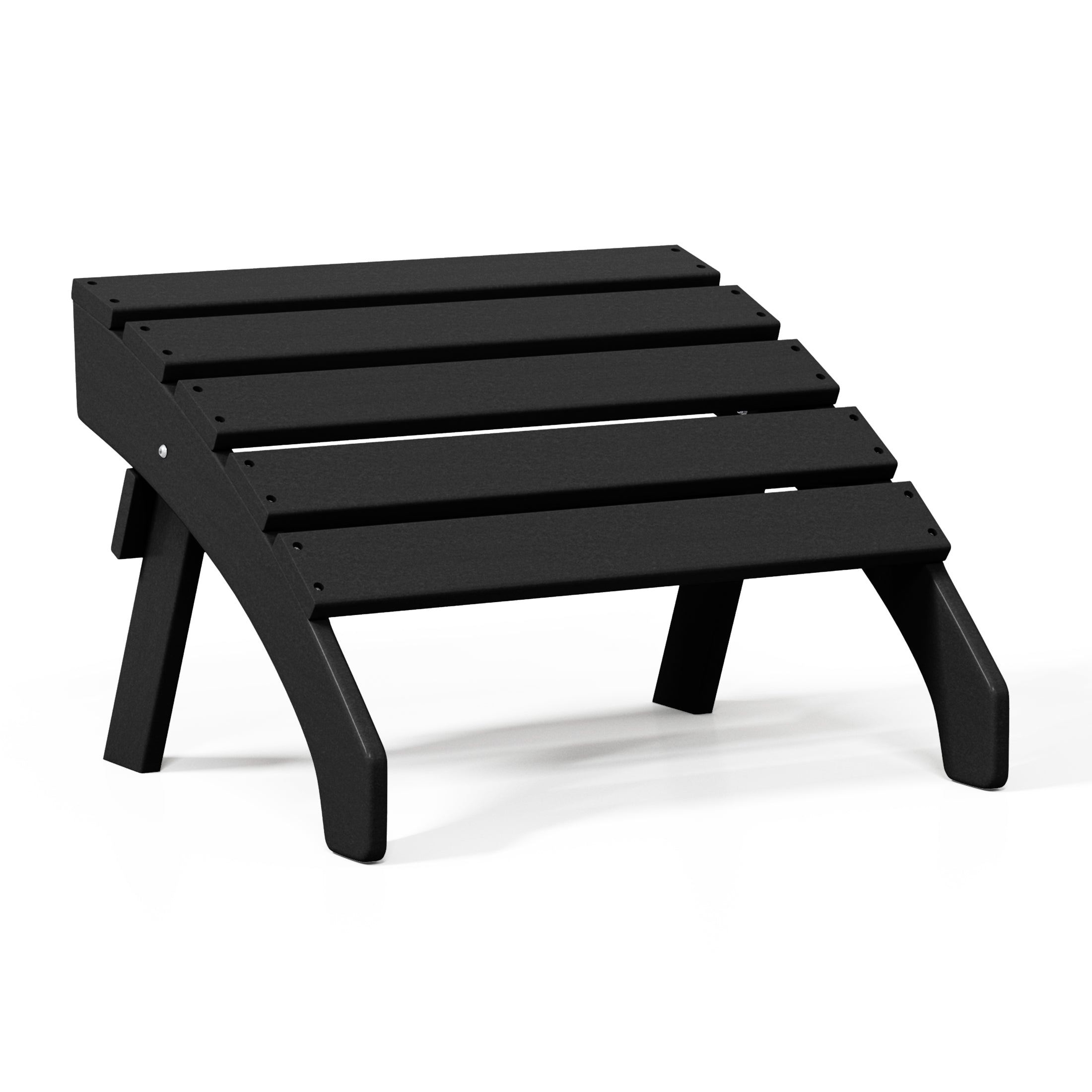 Westport All-Weather Outdoor Adirondack Folding Foot Rest/Ottoman Black Seahawk Designs Patio Ottomans