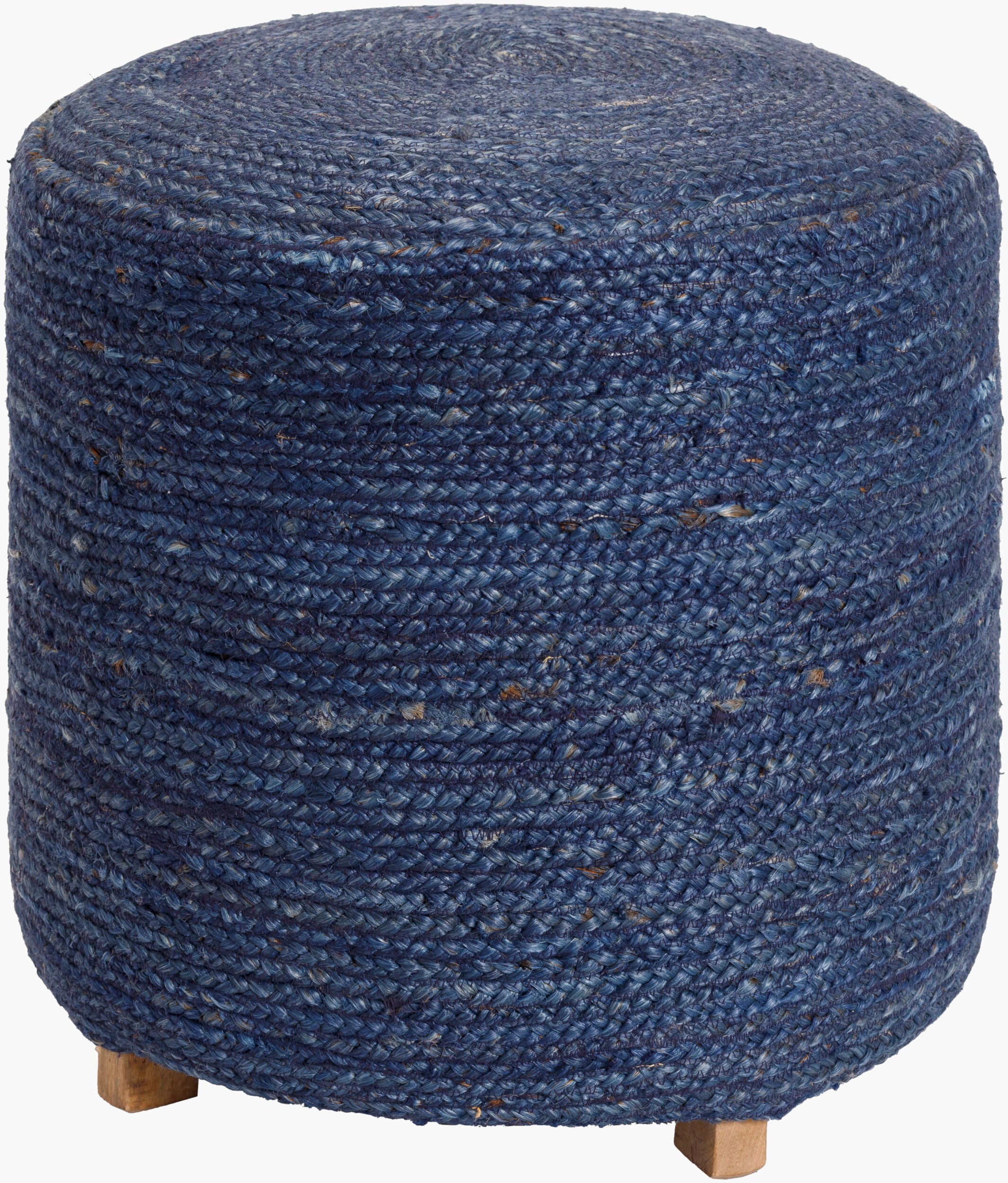 Tropics Ottoman — Brown/Dark Blue