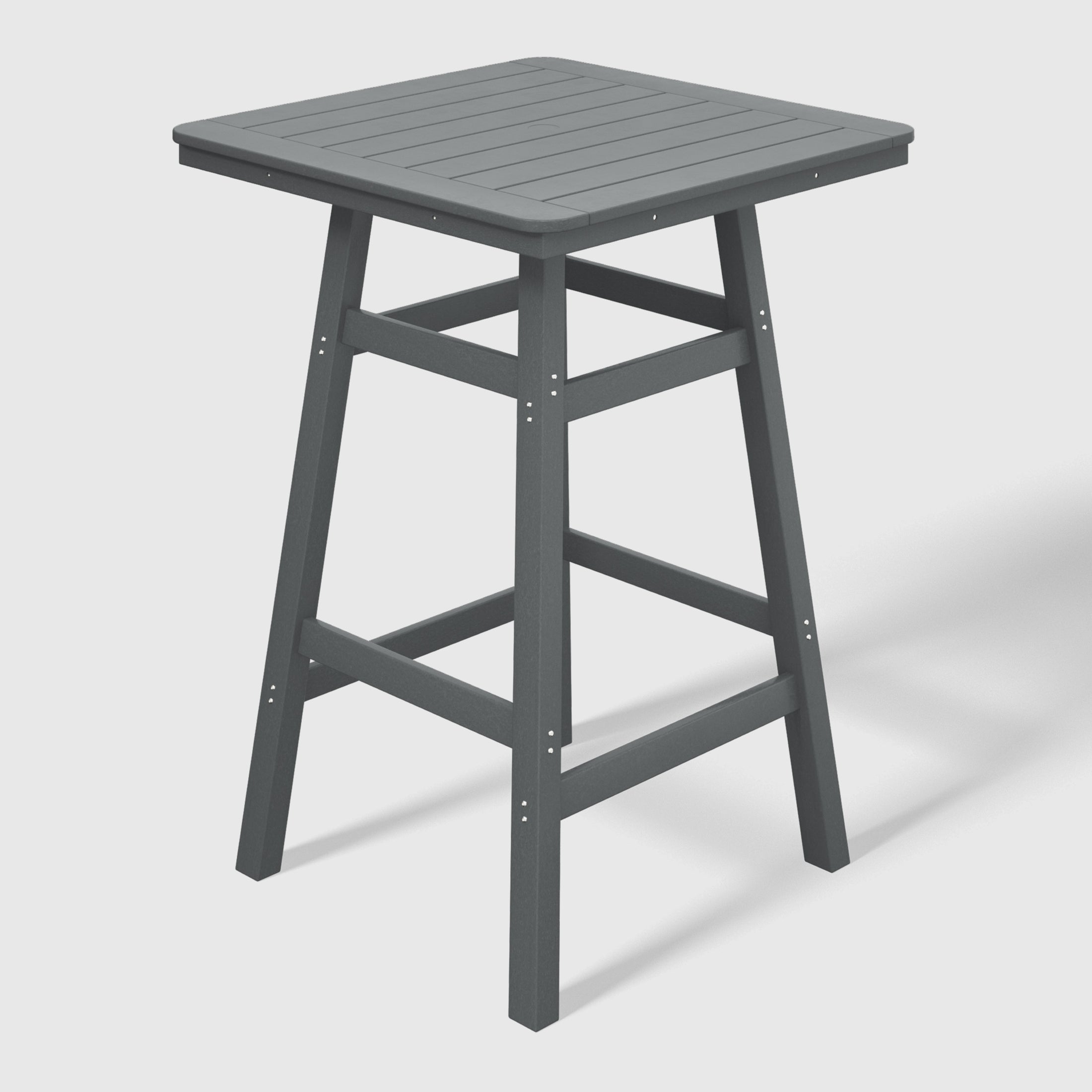 Stockholm All-Weather Outdoor 30" Square Bar Table (42" Height) Gray Seahawk Designs Patio Bar Tables