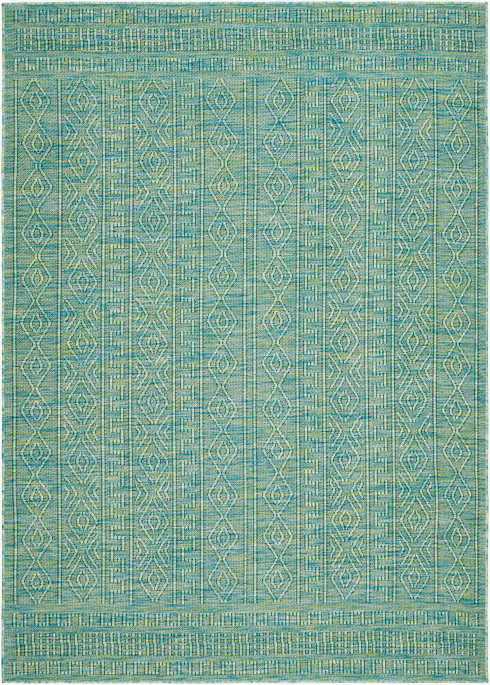 Terrace Machine Woven Rug — Dark Green/Green
