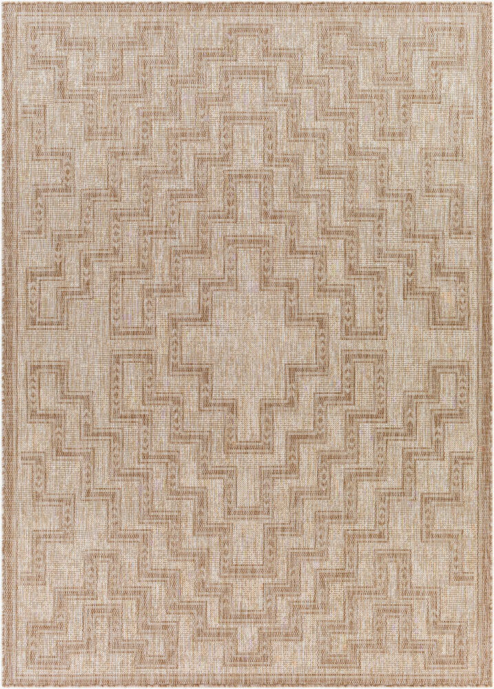 Tuareg Machine Woven Rug — Cream/Light Beige