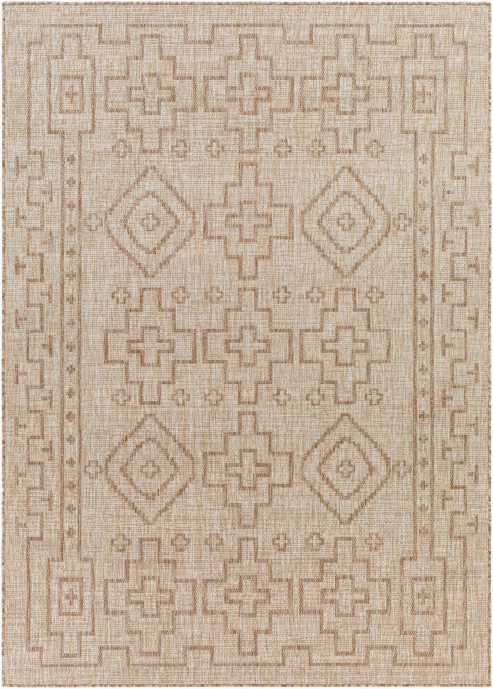 Tuareg Machine Woven Rug — Cream/Light Beige