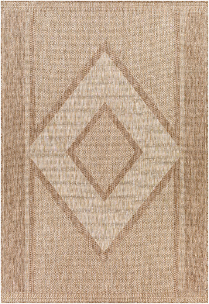 Tuareg Machine Woven Rug — Cream/Light Beige