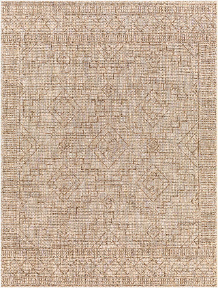 Tuareg Machine Woven Rug — Cream/Light Beige