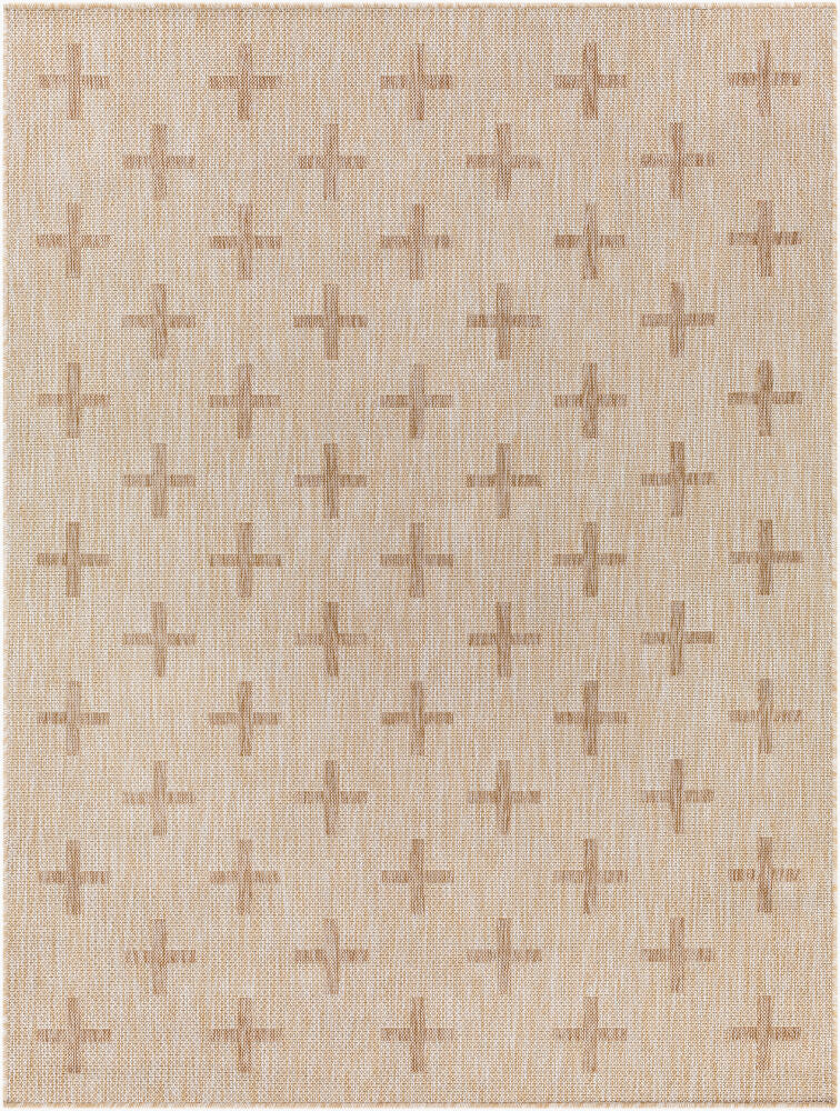 Tuareg Machine Woven Rug — Cream/Light Beige