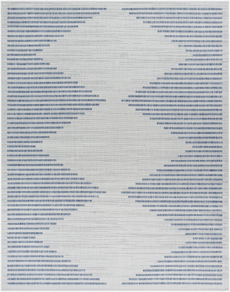 Tuareg Machine Woven Rug — Cream/Dark Blue