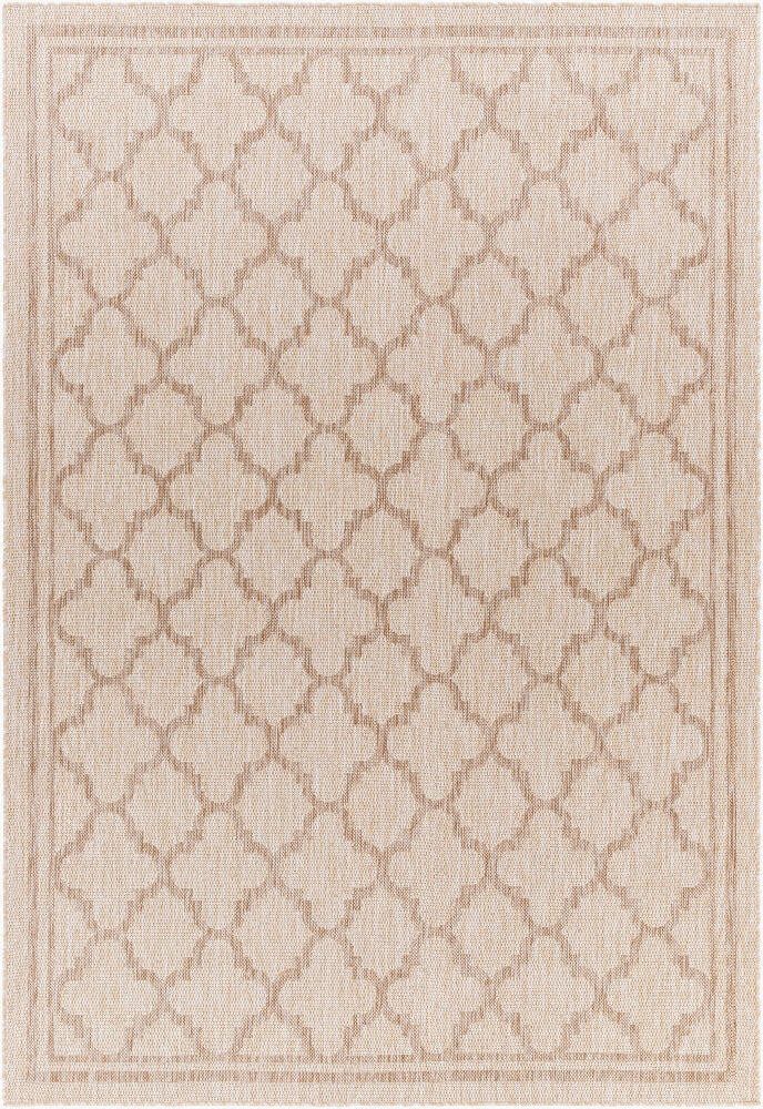 Tuareg Machine Woven Rug — Cream/Light Beige