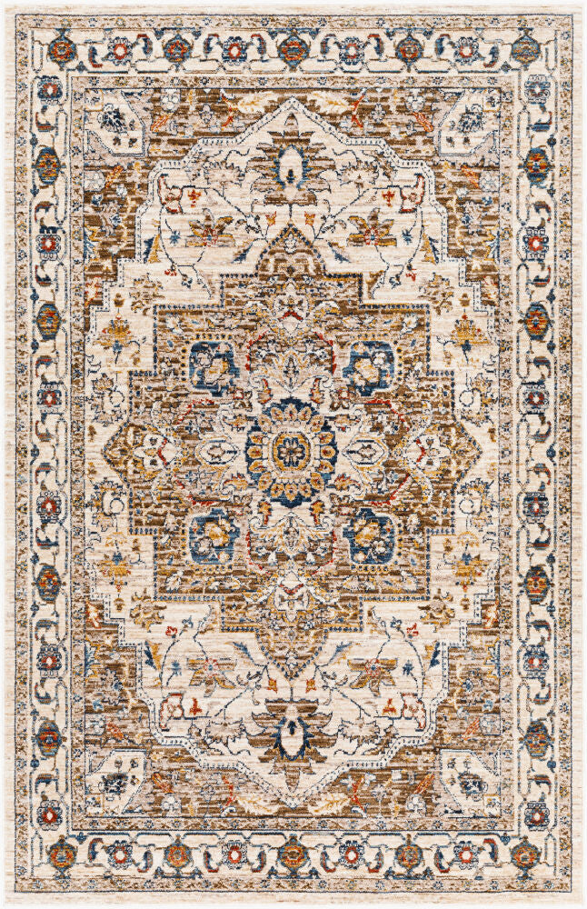 Truva Machine Woven Rug — Blue/Charcoal