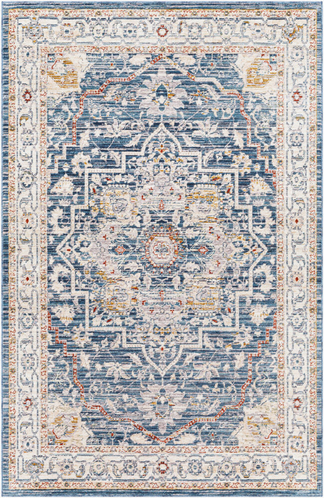 Truva Machine Woven Rug — Blue/Gray
