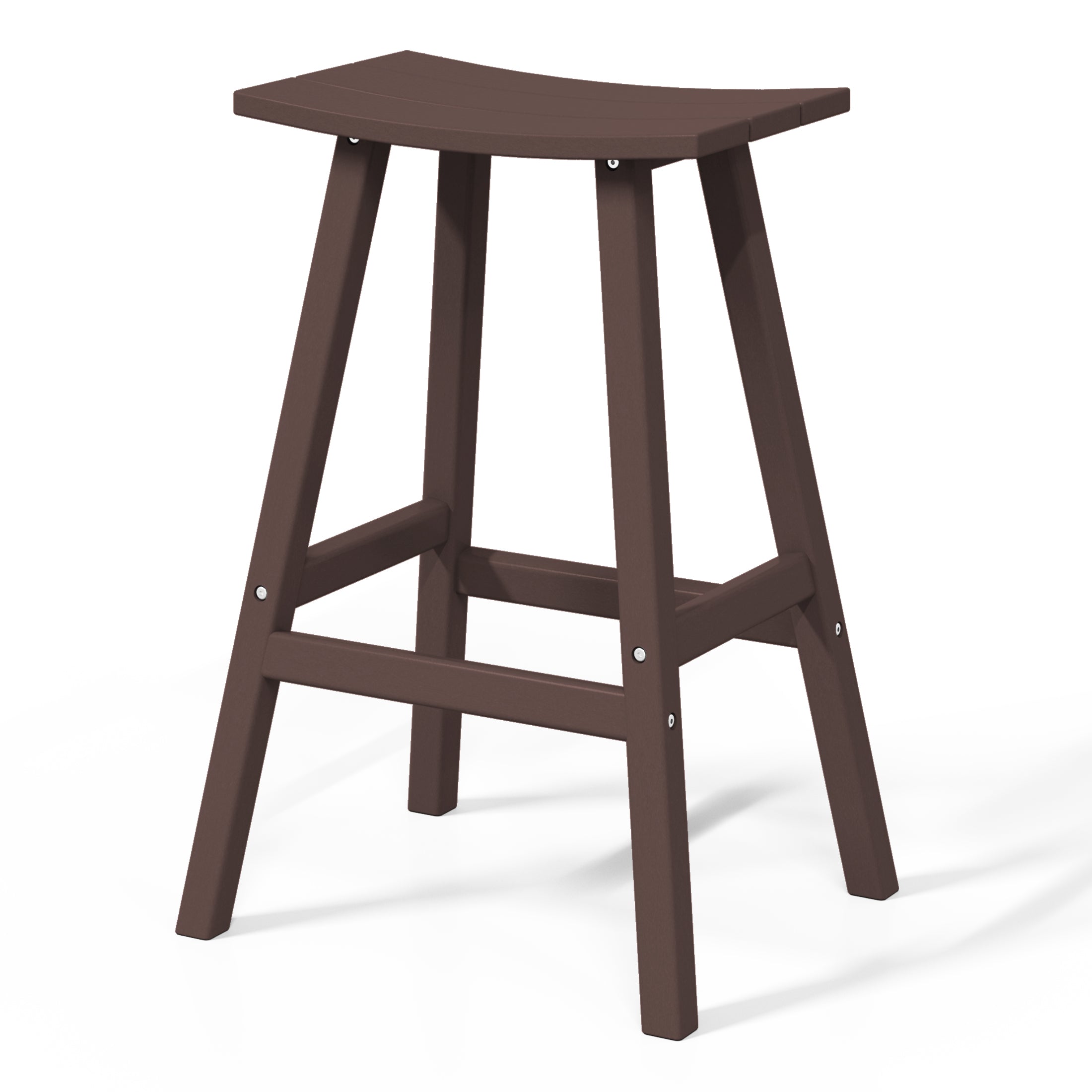 Stockholm All-Weather Outdoor Saddle Bar Stool (29" Height) Seahawk Designs Patio Bar & Counter Stools