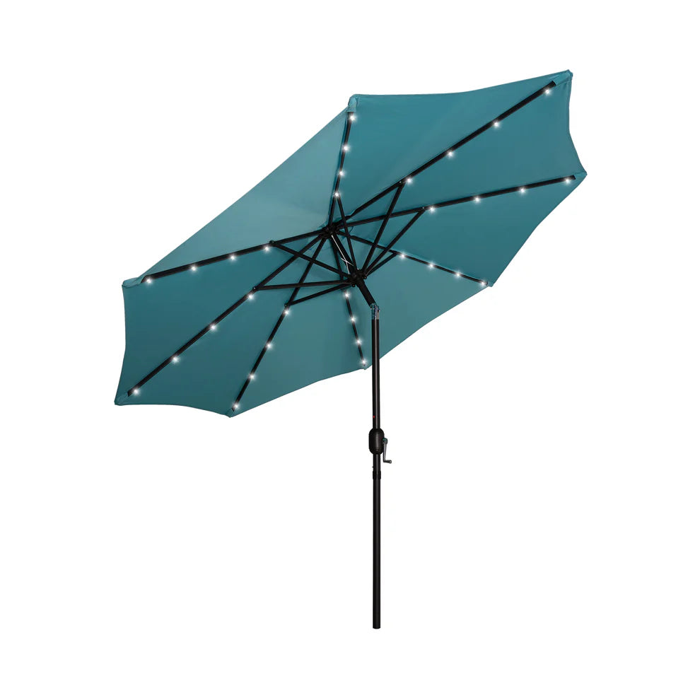 Kona 9ft Market Umbrella with Solar LED Lights Turquise Seahawk Designs Patio Umbrellas