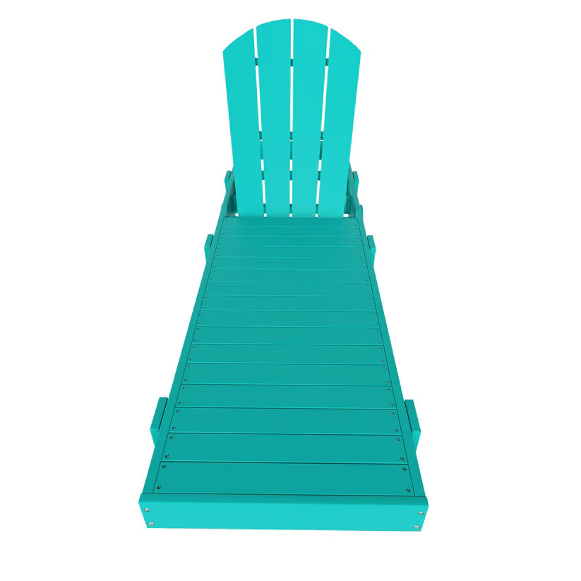 Chatham All-Weather Outdoor Adirondack Reclining Sun Lounger With Wheels Turquoise Seahawk Designs Patio Chaise Lounges