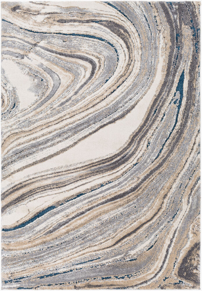 Tuscany Machine Woven Rug — Charcoal/Dark Blue
