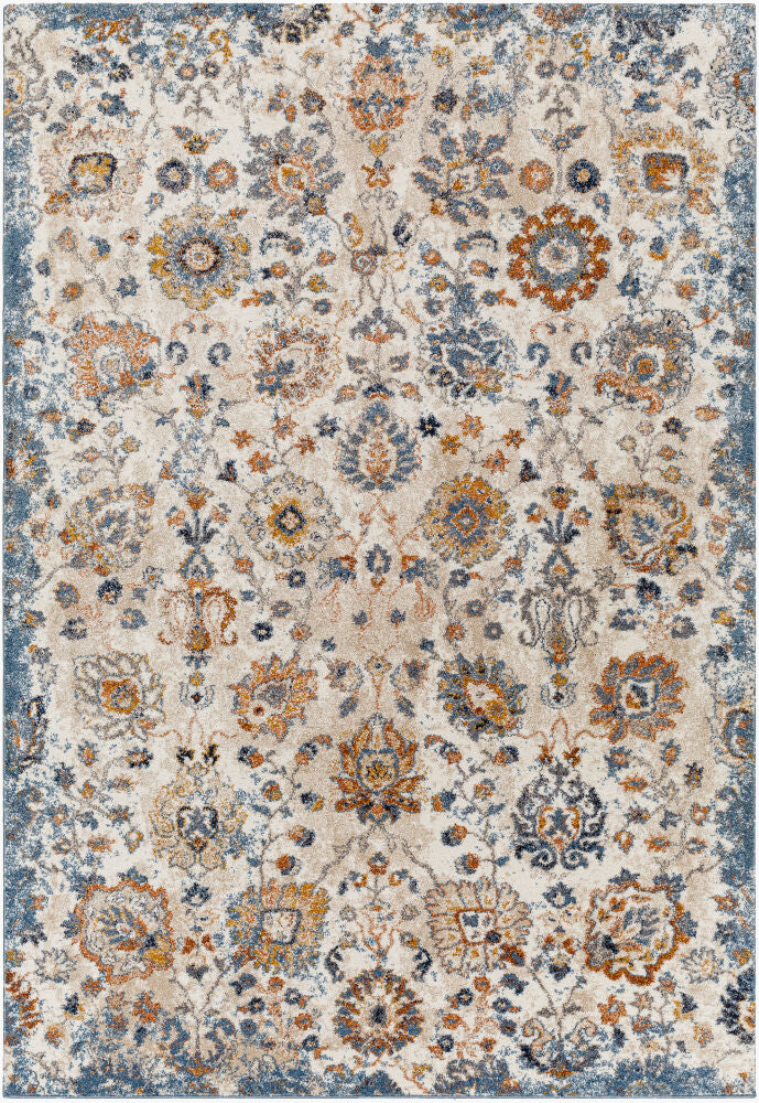 Tuscany Machine Woven Rug — Blue/Bright Yellow