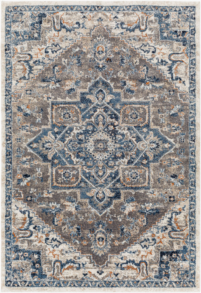 Tuscany Machine Woven Rug — Blue/Cream