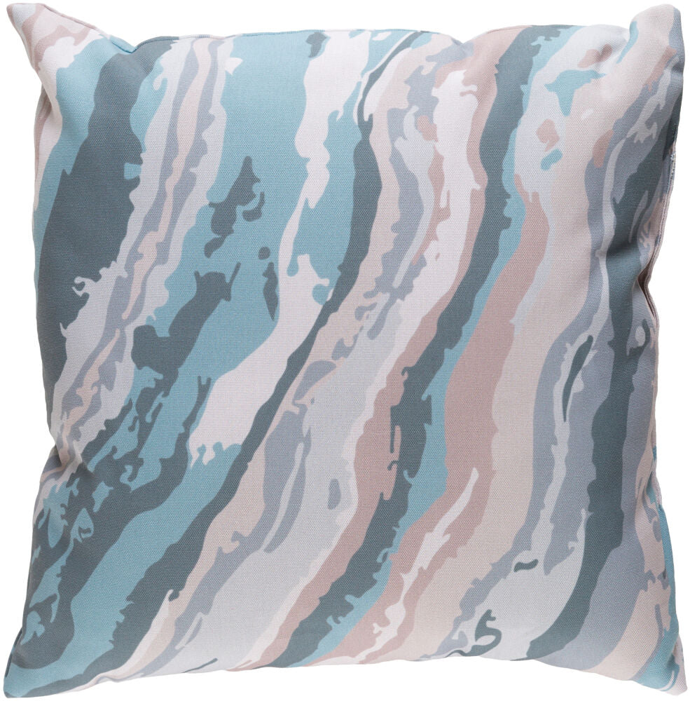 Textures Accent Pillow — Aqua/Teal