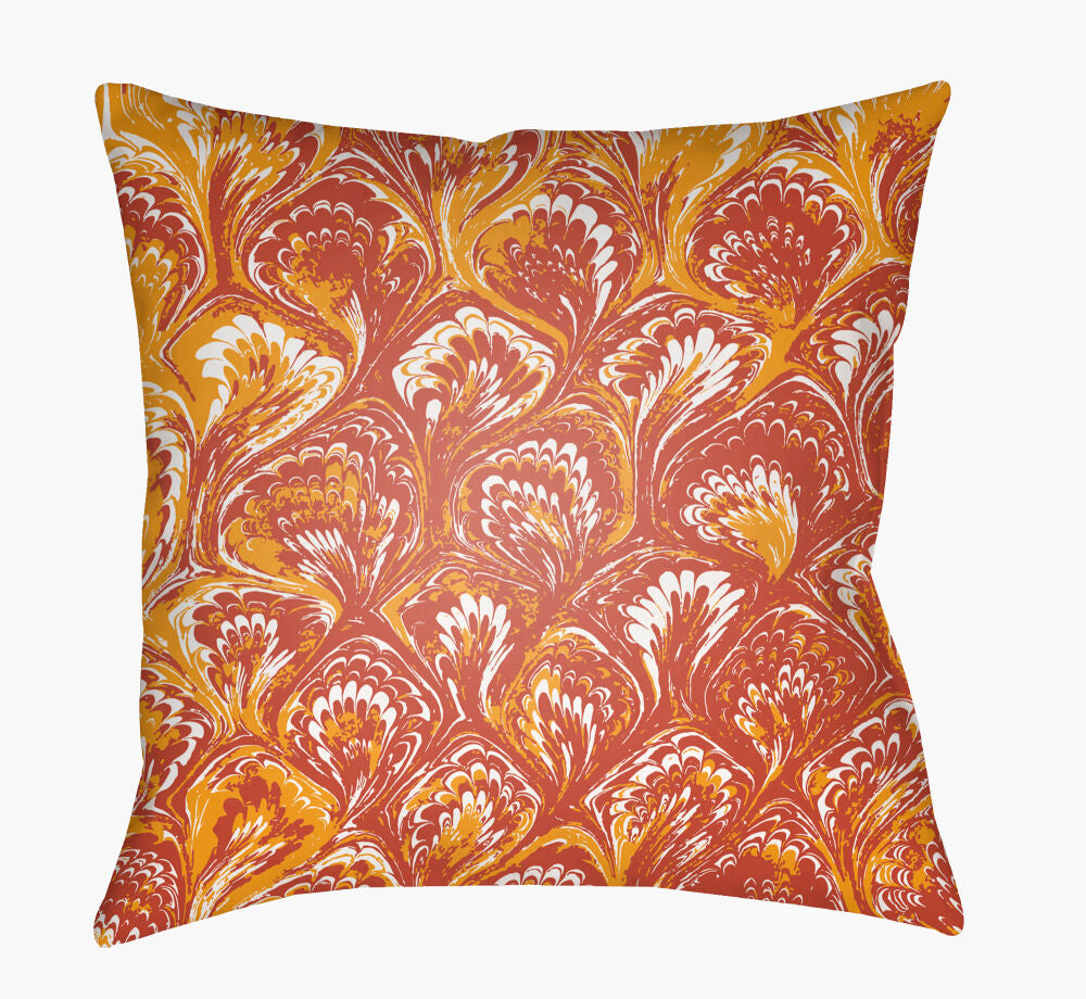 Textures Accent Pillow — Ice Blue/Orange