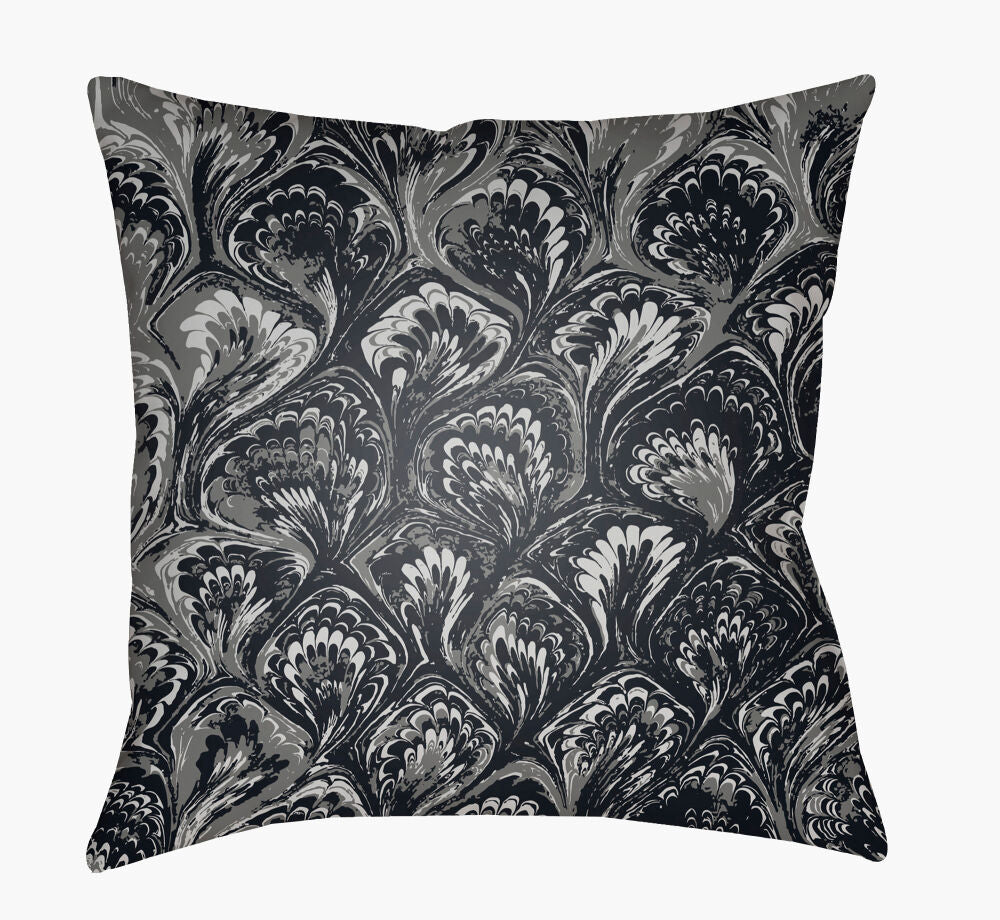 Textures Accent Pillow — Black/Blue