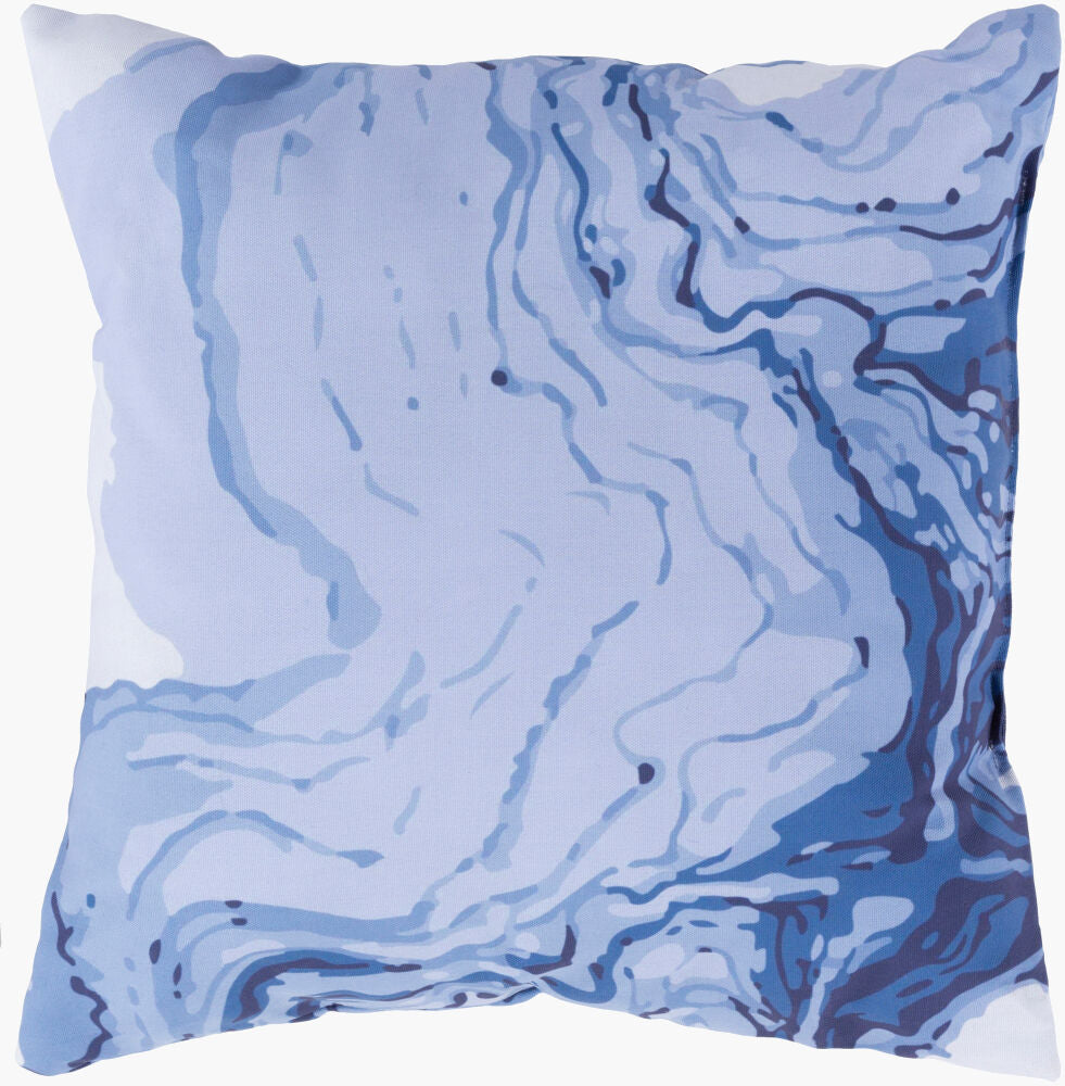 Textures Accent Pillow — Blue/Pale Blue