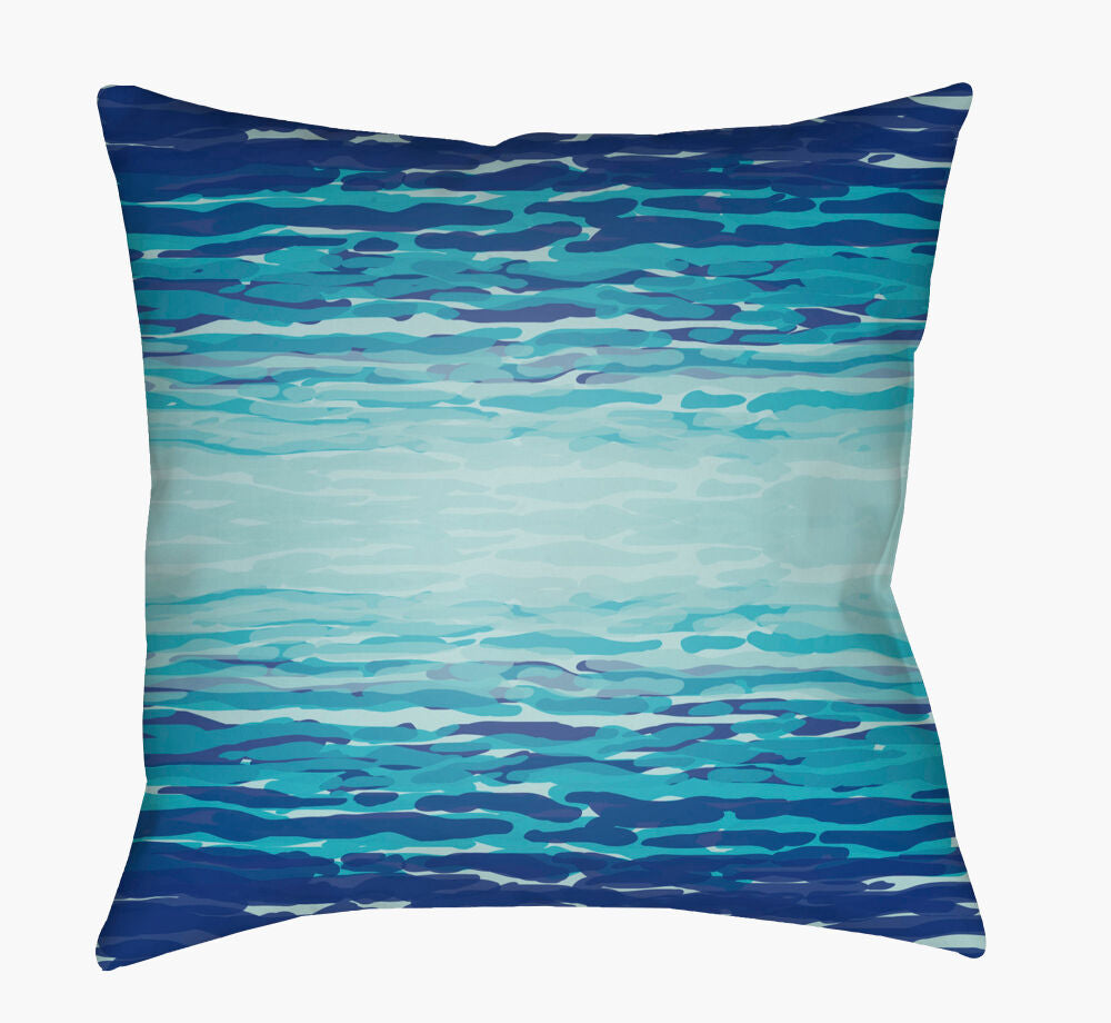 Textures Accent Pillow — Aqua/Blue